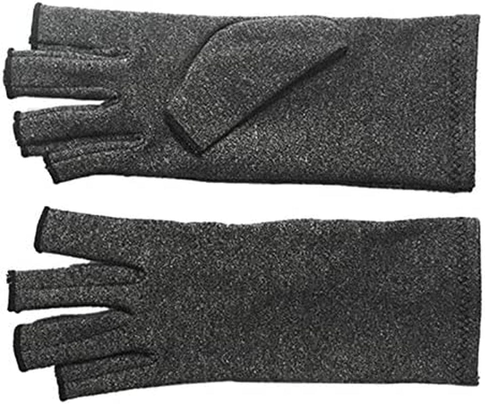 1 Pair Arthritis Gloves - Rheumatoid Compression Hand Glove for Osteoarthritis- Arthritic Joint Pain Relief - Carpal Tunnel Wrist Support - Open Finger, Fingerless Thumb for Computer Typing