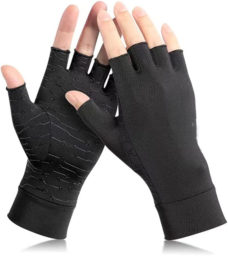 1 Pair Copper Infused Copper Arthritis Gloves Copper Fiber Gloves Arthritis Gloves